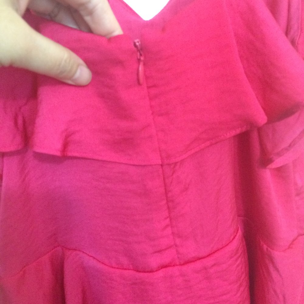 Michael Kors Deep Pink Ruffle Tiered Top - Picture 6 of 10